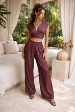 Load image into Gallery viewer, Venus Top Diva Pants Set - Plum