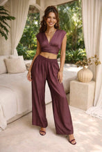 Load image into Gallery viewer, Venus Top Diva Pants Set - Plum