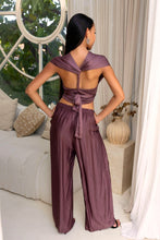 Load image into Gallery viewer, Venus Top Diva Pants Set - Plum