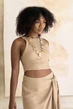 Load image into Gallery viewer, Zanadu Top - Rayon Herringbone/Tan