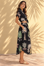 Muat gambar ke penampil Galeri, Ana Crop Tie Shirt & Dina Skirt / Troppo Cotton / Black