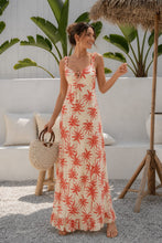 Load image into Gallery viewer, Peasant Dress / Lemon Coral - Palm