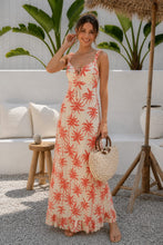 Load image into Gallery viewer, Peasant Dress / Lemon Coral - Palm
