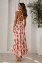Load image into Gallery viewer, Lilit Tie Dress/Lemon Coral Palm