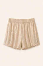 Muat gambar ke penampil Galeri, Sequin Crop Top Coral & Short Cream-Gold / SETS