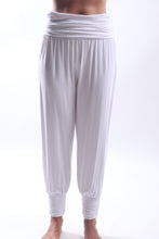 Load image into Gallery viewer, Harem Pants/Rayon Lycra White
