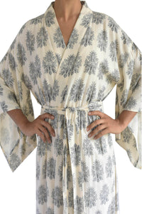 Jap Kimono Long/Cream Paisley