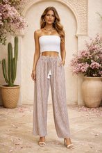 Load image into Gallery viewer, Cinta Pants / Strip White-Brown

