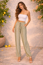 Load image into Gallery viewer, Diva Pants 2 / Strip White-Olive
