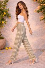 Load image into Gallery viewer, Diva Pants 2 / Strip White-Olive
