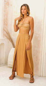 Fiesta Bandeau & Skirt - Gold