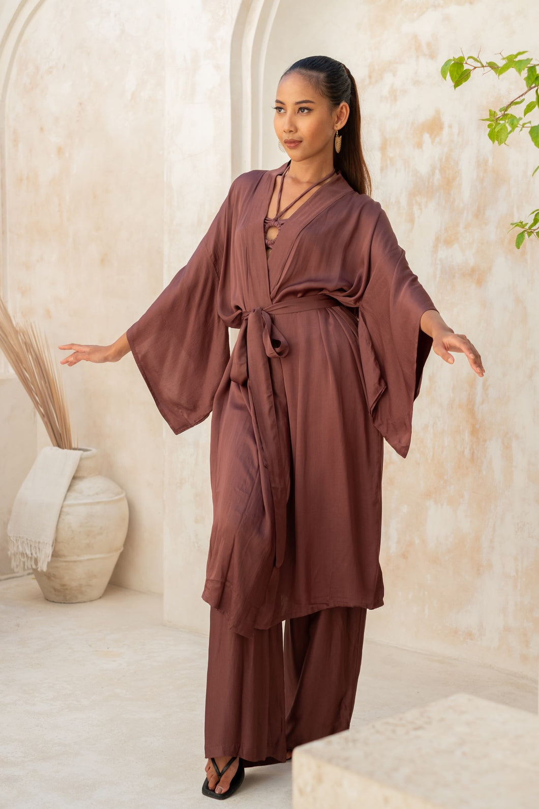 Jap Kimono Midi - Plum