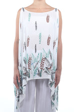 Load image into Gallery viewer, Boho Poncho Midi/White Feather

