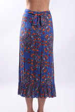 Load image into Gallery viewer, Flamenco Skirt/Retro Floral Blue
