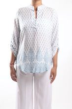 Load image into Gallery viewer, Lily Shirt/India Teal White
