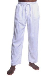 Piha Long Pants/Linen 100% White